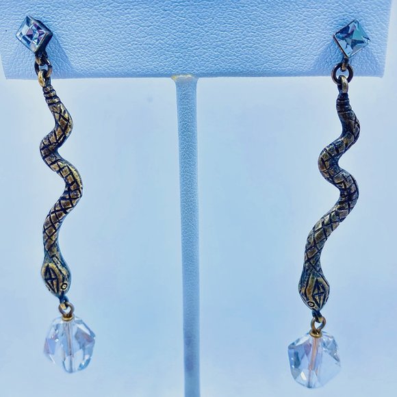 Vintage Gerard Yoska Serpent Earrings - Picture 1 of 4